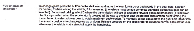 Illustration for article titled UK Rental Cars Come With Instructions On How To Drive An Automatic